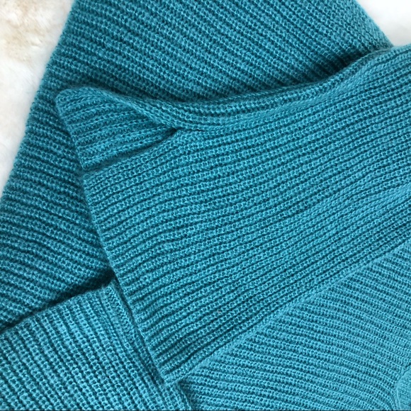 Rebecca Minkoff Aqua Blue Side Slit Knit Sweater - Picture 2 of 8